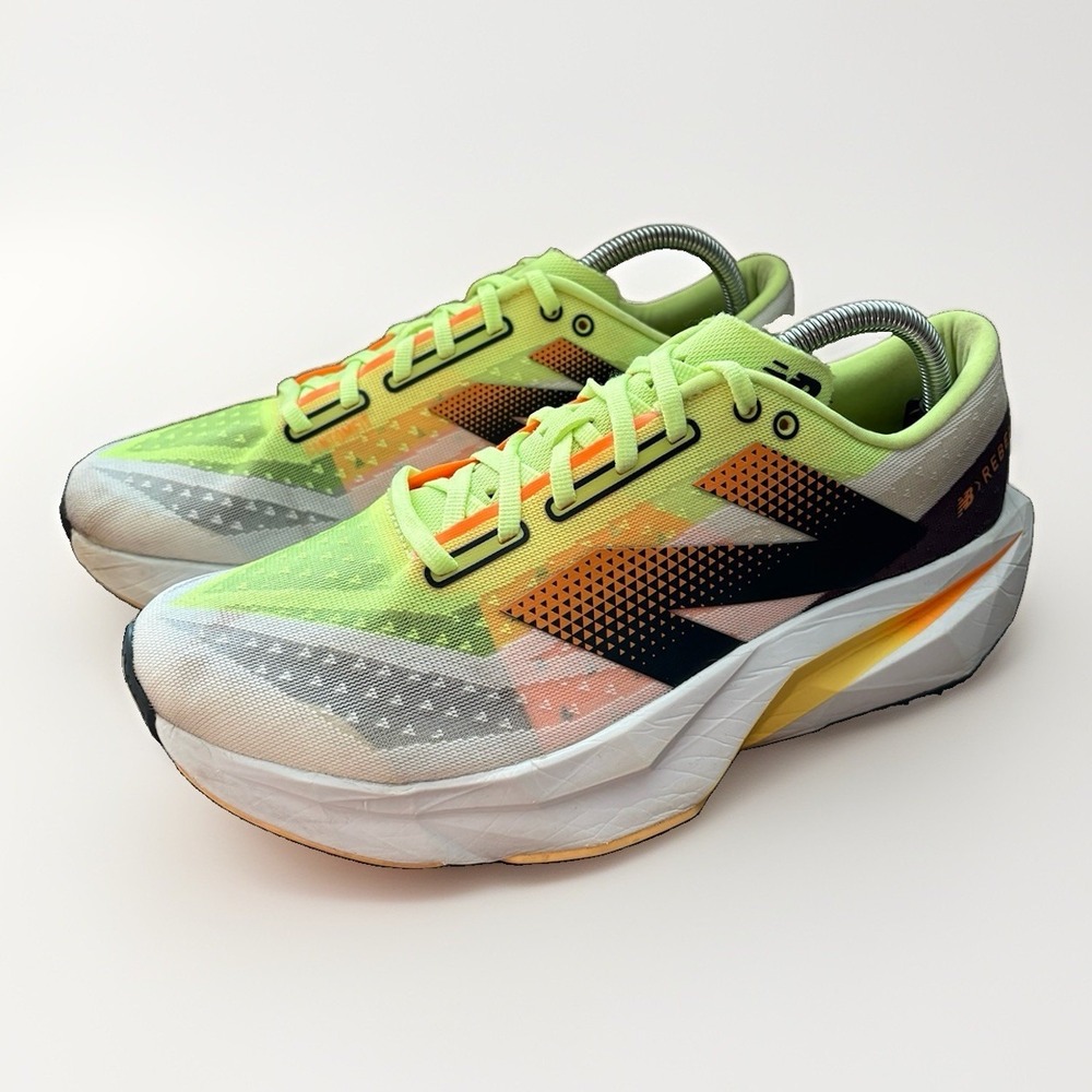 New Balance FC FuelCell Rebel v4 Lime Glo Hot Mango Womens 11D Running Shoes